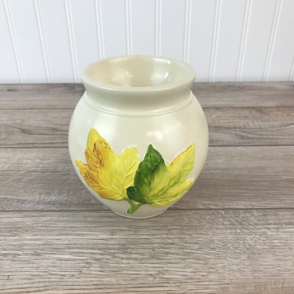 PartyLite Ceramic Wax Melting Pot Candle Warmer, Aroma Melts, Autumn Leaves - Picture 3 of 9